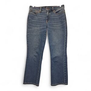 Talbots Women's Light Wash Blue Crop Flare Jeans Denim 4